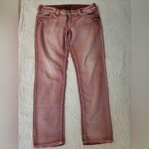 Silver Suki Flap Skinny. Women's Heathered Red  Size 34x31